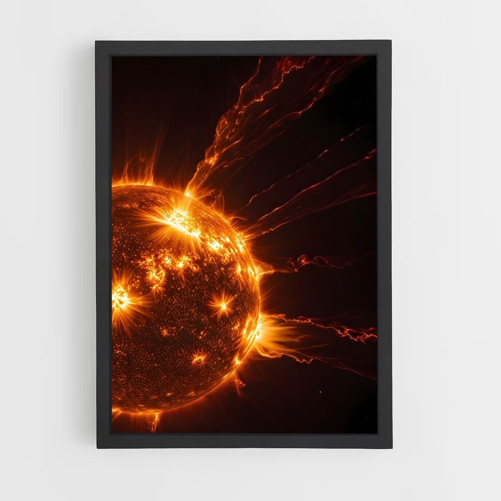 Poster Flamme Solaire – affiche Système solaire (vue 2)